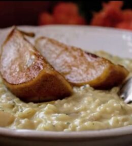 Risoto de Pera com Gorgonzola