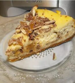 Cheesecake de Chocolate, Caramelo e Amendoim (Twix)